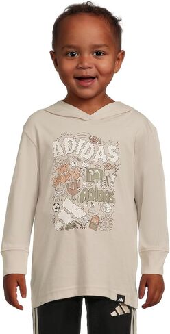 adidas Baby Boys 2-piece Long Sleeve Hooded Graphic Cotton Tee & Jogger Set in Saudi Arabia