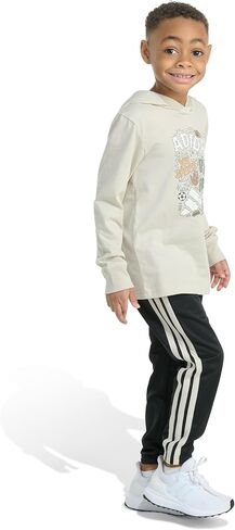 adidas Baby Boys 2-piece Long Sleeve Hooded Graphic Cotton Tee & Jogger Set in Saudi Arabia