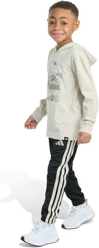 adidas Baby Boys 2-piece Long Sleeve Hooded Graphic Cotton Tee & Jogger Set in Saudi Arabia