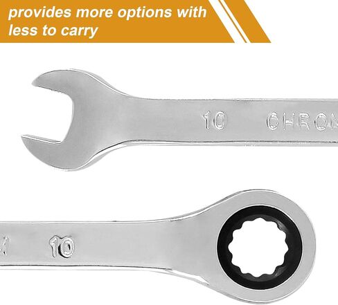 2pcs مفتاح الربط 10 ملم ، و cr-v فولاذين قابل للانعكاس ، و sae و 72 أسنان متري. in Kuwait