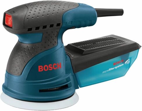BOSCH ROS20VSC Palm Sander with Vacuum Dust Collector, 2.5 Amp 5 Inch Corded Variable Speed Random Orbital Sander, Polisher Kit with Soft Carrying Bag in Saudi Arabia