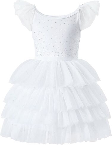 Tutu.kk Toddler Girls Tulle Dress Ruffle Sleeveless Shiny Tiered Fluffy Tutu Dresses Summer Cake Dress for Birthday Party in Saudi Arabia