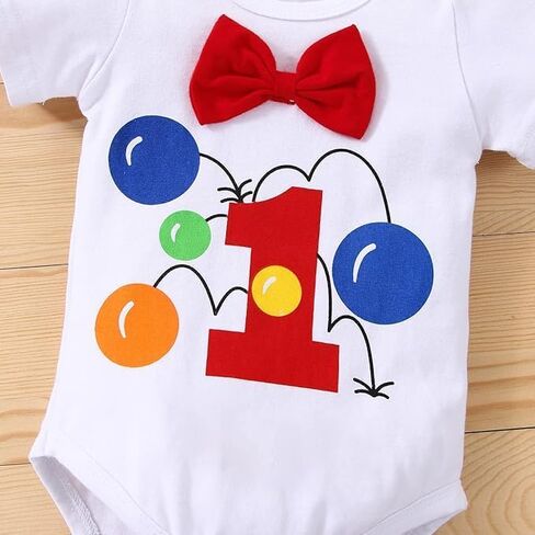 Baby Boy 1st Birthday Outfit Jungle Romper with Suspenders One Year Old Birthday Clothes in Kuwait