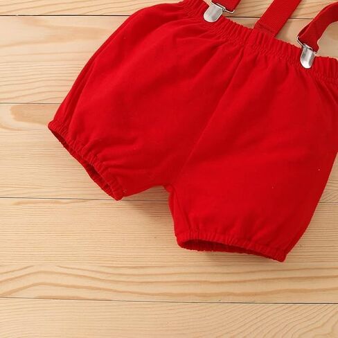 Baby Boy 1st Birthday Outfit Jungle Romper with Suspenders One Year Old Birthday Clothes in Kuwait