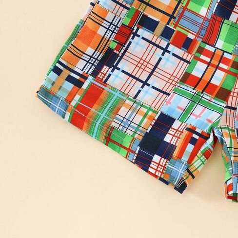 عودة طفل صغير إلى ملابس المدرسة في اليوم الأول من قميص المدرسة+مجموعة سراويل سروال صيفية مخططة in Kuwait