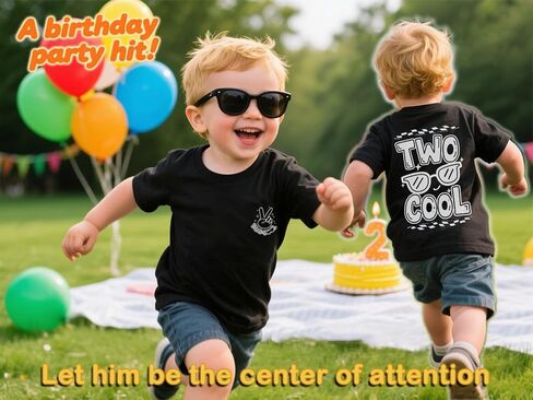 2 Year Old Boy Birthday Gift:Two Cool T-Shirt for Boys,2nd Birthday Outfit Clothes Decorations in Kuwait