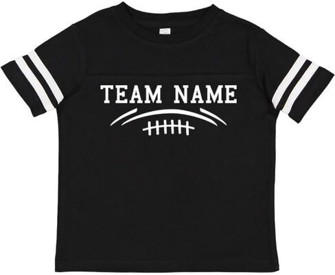 Custom Team Cotton Football Sport Jersey Toddler and Big Kid T-Shirt-Personalized with Name and Number - Front & Back in Kuwait
