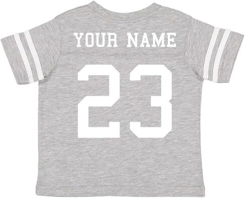 Custom Team Cotton Football Sport Jersey Toddler and Big Kid T-Shirt-Personalized with Name and Number - Front & Back in Kuwait
