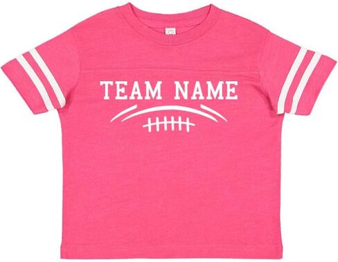 Custom Team Cotton Football Sport Jersey Toddler and Big Kid T-Shirt-Personalized with Name and Number - Front & Back in Kuwait