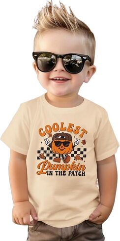طفل صغير القميص هالوين قميص أروع اليقطين في التصحيح Tshirt Kids Spooky Season Short Sleeve Tee Top Fall Outfit in Saudi Arabia