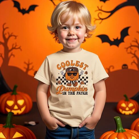 طفل صغير القميص هالوين قميص أروع اليقطين في التصحيح Tshirt Kids Spooky Season Short Sleeve Tee Top Fall Outfit in Saudi Arabia