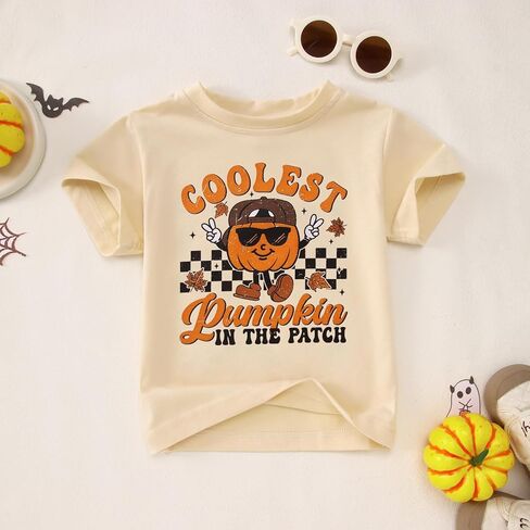 طفل صغير القميص هالوين قميص أروع اليقطين في التصحيح Tshirt Kids Spooky Season Short Sleeve Tee Top Fall Outfit in Saudi Arabia