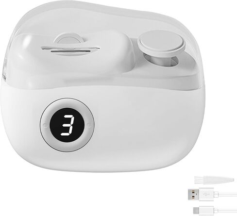 ZTJ 3-in-1 تقليم الأظافر الكهربائي ، وتخزين التلميع و scraps مع ضوء LED ، USB القابلة لإعادة الشحن و 3 سرعات التروس ، كليبرز الأظافر التلقائي للبالغين والرضع وكبار السن in Saudi Arabia
