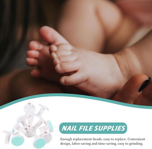 وسادات ملفات الأظافر Didiseaon Baby ، 12 مساءً منصات استبدال الأظافر ، قرص طحن كهربائي ، قرص تلميع للرضع على مدى 12 شهرًا أخضر in Kuwait