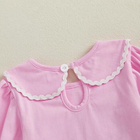 Newborn Baby Girls Halloween Outfit Pumpkin Bubble Romper Peter Pan Collar Ruffle Long Sleeve Bodysuit Clothes in Saudi Arabia