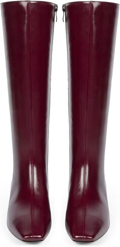 Modatope Knee High Boots Women Square Toe Chunky Low Heel Side Zipper Fall Winter Tall Boots for Women in Saudi Arabia