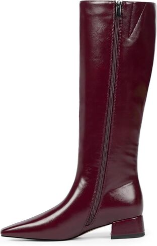 Modatope Knee High Boots Women Square Toe Chunky Low Heel Side Zipper Fall Winter Tall Boots for Women in Saudi Arabia
