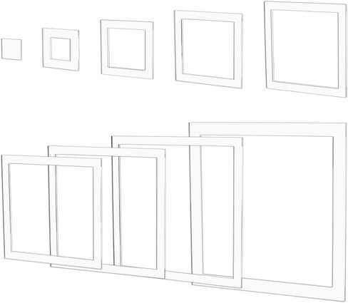 BENECREAT 9Pcs Ring Router Templates, 10/8.5/7.6/6.6/5.5/4.5/3.5/2.5/1.5 Inch Transparent Acrylic Tracing Template, Router Inlay Template for Woodworking, Craft in Saudi Arabia