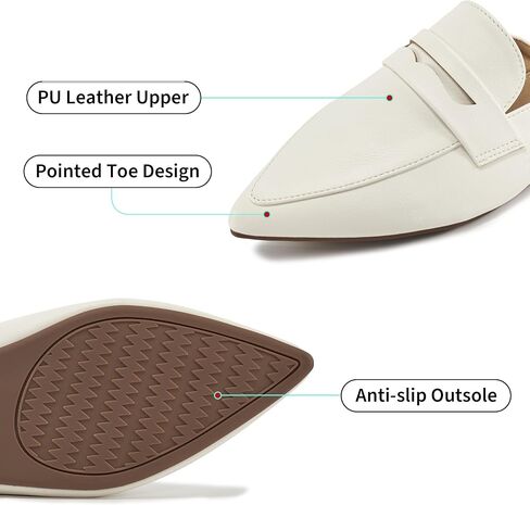 Alicegana Women's Pointed Toe Mules - Comfort Dressy Business Casual Shoes in Saudi Arabia