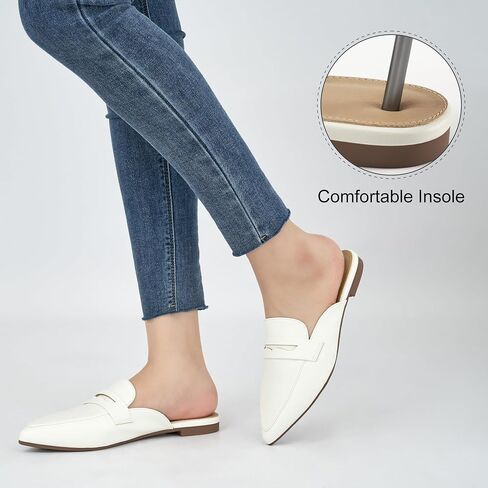 Alicegana Women's Pointed Toe Mules - Comfort Dressy Business Casual Shoes in Saudi Arabia