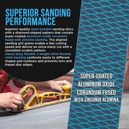ProductionShop 80 Grit PSA Rhombus Diamond Shape Blue Longboard Sandpaper, 2-3/4" Wide Continuous 12 Yard Roll - Self Adhesive Stickyback for Auto Wood Air File Long Board Sanders, Hand Sanding Block in Kuwait