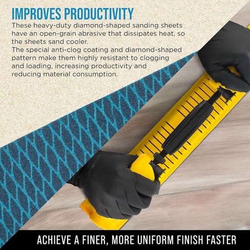 ProductionShop 80 Grit PSA Rhombus Diamond Shape Blue Longboard Sandpaper, 2-3/4" Wide Continuous 12 Yard Roll - Self Adhesive Stickyback for Auto Wood Air File Long Board Sanders, Hand Sanding Block in Kuwait