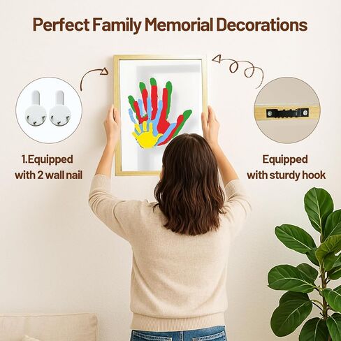80S Family Handprint Kit, Handprint Art Craft DIY Kit, Baby Hand Print Gift for New Moms, Parents, Grandparents, 6 Safe, Non-Toxic Paints, Ideal for Mother's Day, Father's Day, Anniversary & More in Kuwait