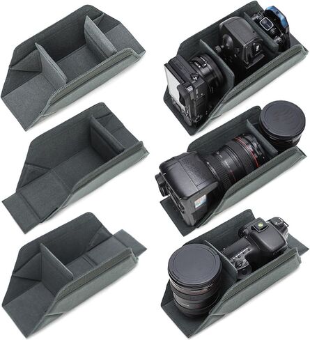 Shockproof Camera Storage Bag Removable Padded Insert Flexible Compartments Foldable Design Equipment Protecting in Saudi Arabia