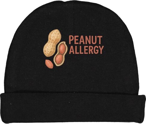 inktastic Peanut Allergy Alert Graphic Baby Beanie Hat in Saudi Arabia