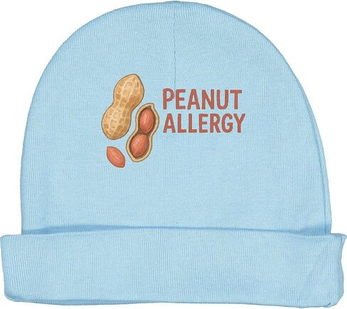 inktastic Peanut Allergy Alert Graphic Baby Beanie Hat in Saudi Arabia