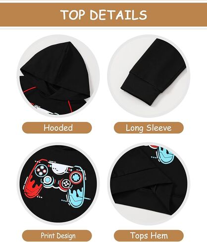 Coco & Rara Toddler Boy ملابس ملابس ملابس طويلة الأكمام هوديي سراويل قميص سراويل مرتكز على 2pcs الأولاد خريف الشتاء in Kuwait