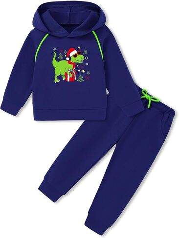 Coco & Rara Toddler Boy ملابس ملابس ملابس طويلة الأكمام هوديي سراويل قميص سراويل مرتكز على 2pcs الأولاد خريف الشتاء in Kuwait