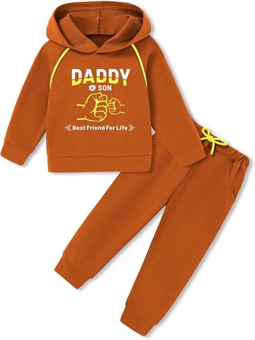Coco & Rara Toddler Boy ملابس ملابس ملابس طويلة الأكمام هوديي سراويل قميص سراويل مرتكز على 2pcs الأولاد خريف الشتاء in Kuwait