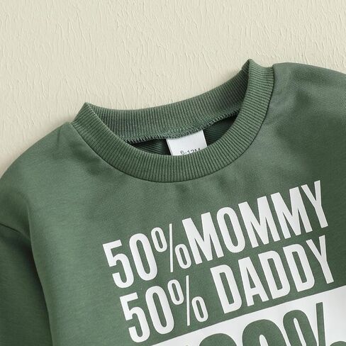 Fernvia Toddler Baby Boy Fall Clothes 2T 3T 4T Letter Print Crew Neck Long Sleeve Sweatshirt Pants 2 Pcs Outfits in Saudi Arabia
