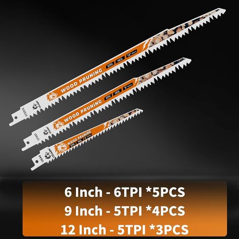 Expert Carbide Reciprocating Saw Blade, 9 Inch 6-9TPI Saw Blades for Metal, Steel, Copper, Aluminium, Wood with Nails, 3 Pack in Saudi Arabia
