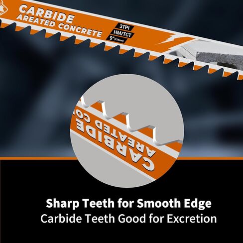 Expert Carbide Reciprocating Saw Blade, 9 Inch 6-9TPI Saw Blades for Metal, Steel, Copper, Aluminium, Wood with Nails, 3 Pack in Saudi Arabia