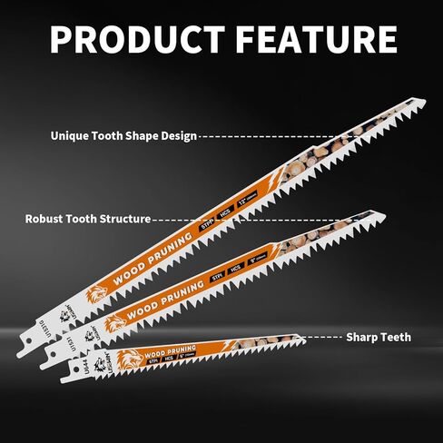 Expert Carbide Reciprocating Saw Blade, 9 Inch 6-9TPI Saw Blades for Metal, Steel, Copper, Aluminium, Wood with Nails, 3 Pack in Saudi Arabia