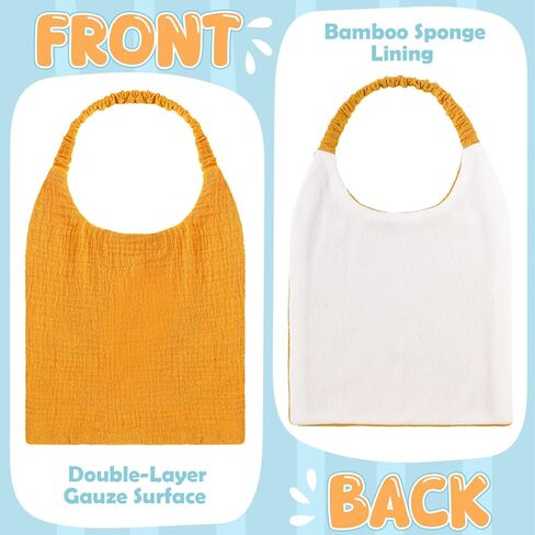 8 حزمة Muslin Baby Bibs مرنة النطاق المرن Bandana سال لعابه للأولاد Girls حديثي الولادة طفل مزدوج شاش القطن pullover ناعمة وامتصاص لخط التسنين والتغذية in Saudi Arabia