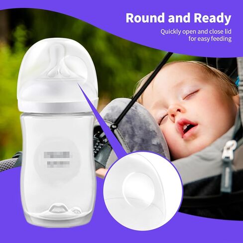 أغطية زجاجة الطفل متوافقة مع زجاجات الأطفال في Philips ، وأغطية زجاجة ناعمة وآمنة للزجاج والزجاجات الطبيعية ، 6 عدد in Kuwait