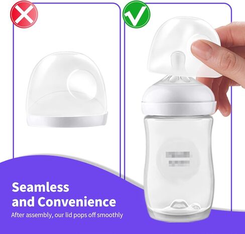 أغطية زجاجة الطفل متوافقة مع زجاجات الأطفال في Philips ، وأغطية زجاجة ناعمة وآمنة للزجاج والزجاجات الطبيعية ، 6 عدد in Kuwait