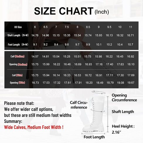 Vepose Women's 953 Knee High Combat Boots Chunky Platform Heel, Lace Up Gothic Punk Work Boots for Dresses and Jeans in Kuwait