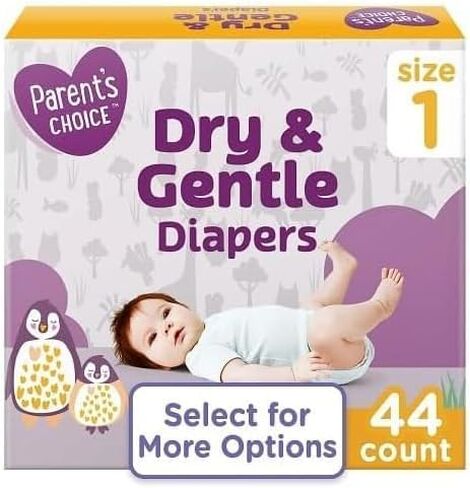 Parent Choice Dry & Gentle Diapers Size!1 44 Count ! in Saudi Arabia