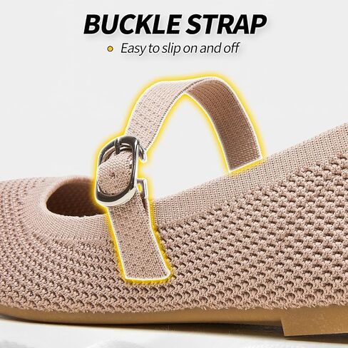 BABUDOG Mesh Ballet Flats for Women,Women's Mary Jane Flats with Buckle Strap,Black Nude Foldable Flats Shoes for Women,Comfortable Dress Shoes in Kuwait