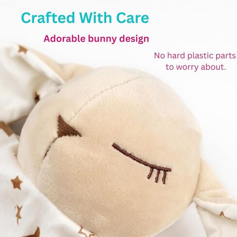 Bunny Lovey Security Blanket – Safe and Soft Toddler, Infant Lovey for Comfort & Cuddles, Newborn Snuggle Toy, Neutral Baby Gift for Boys or Girls. Big Size 16in. in Saudi Arabia