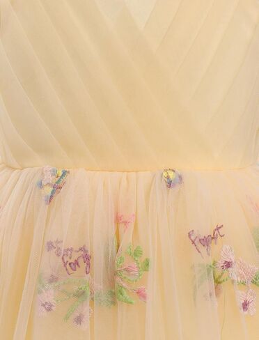 Odasdo Toddler Baby Kids Girls Spaghetti Strap Bowknot Floral Ploral Tulle Tutu Princess Dresses for Wedding Party in Kuwait