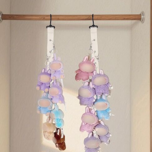 Plush Toy Display Belt, Animal Hanging Chain Strap Hanging Display Organizer Filling Stuffed Storage Holder Shelf Accessories Decoration for Wall or Corner Nursery Playroom (Off-White) in Saudi Arabia