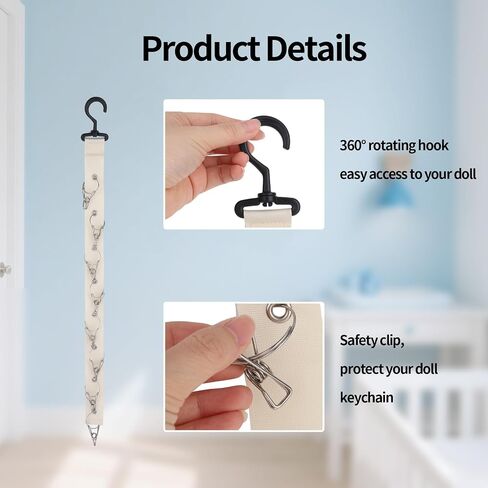 Plush Toy Display Belt, Animal Hanging Chain Strap Hanging Display Organizer Filling Stuffed Storage Holder Shelf Accessories Decoration for Wall or Corner Nursery Playroom (Off-White) in Saudi Arabia