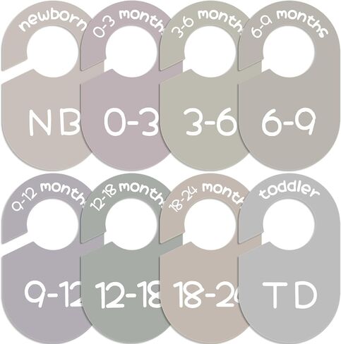 مقسمات خزانة الأطفال لمنظم الملابس ، 8 حزمة الأرض نغمة أرضي مزدوجة ملابس الأطفال من جانب الأطفال من جديد من جديد in Kuwait