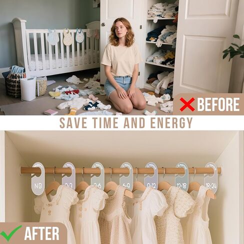 مقسمات خزانة الأطفال لمنظم الملابس ، 8 حزمة الأرض نغمة أرضي مزدوجة ملابس الأطفال من جانب الأطفال من جديد من جديد in Kuwait