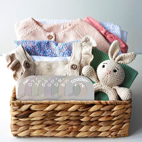 مقسمات خزانة الأطفال لمنظم الملابس ، 8 حزمة الأرض نغمة أرضي مزدوجة ملابس الأطفال من جانب الأطفال من جديد من جديد in Kuwait